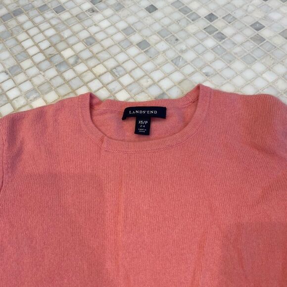 Lands End Pink Kaschmir crew neck sweater - Picture 3 of 8
